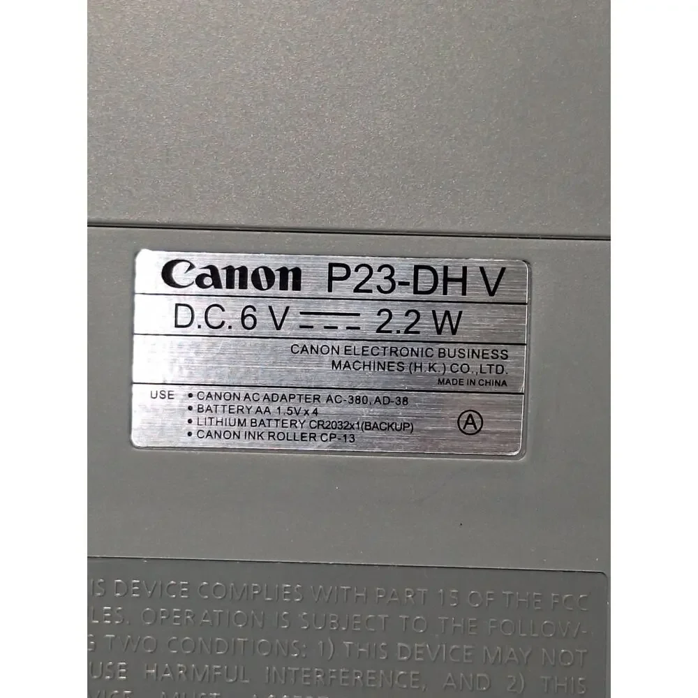 Canon p23 dh